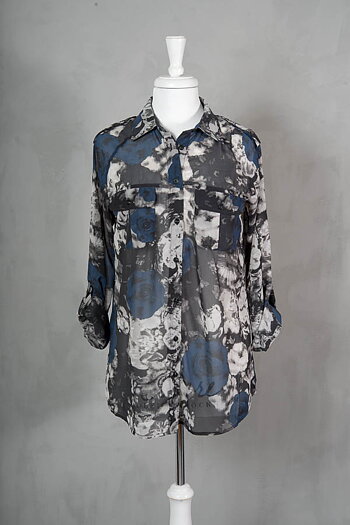 Pulz - Vak LS Shirt Caviar  Blue