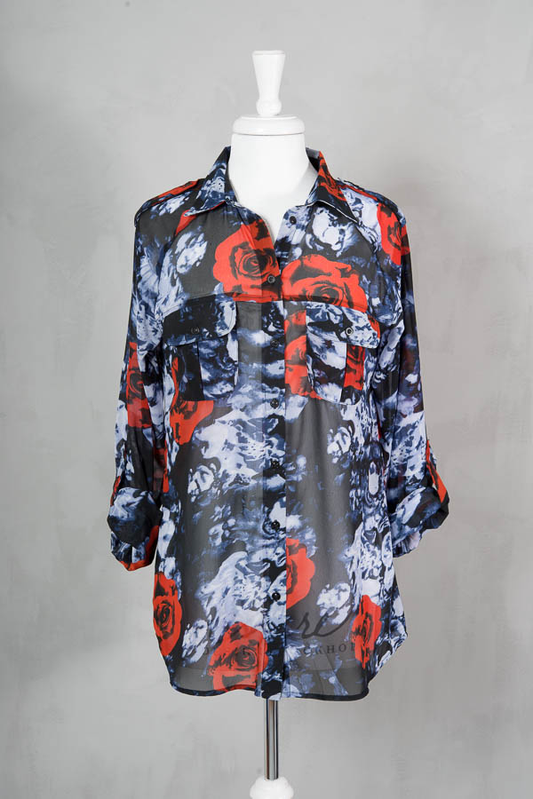 Pulz - Vak LS Shirt Smoked Red Mix