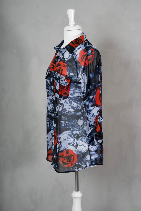 Pulz - Vak LS Shirt Smoked Red Mix - 5