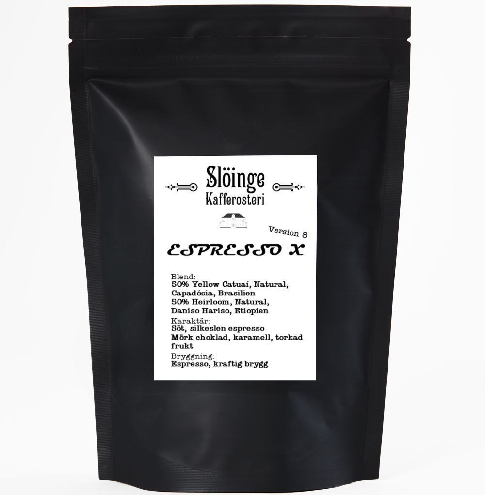 Slöinge kafferosteri - Espresso X V8 - Mörkrostade hela kaffebönor - 250g