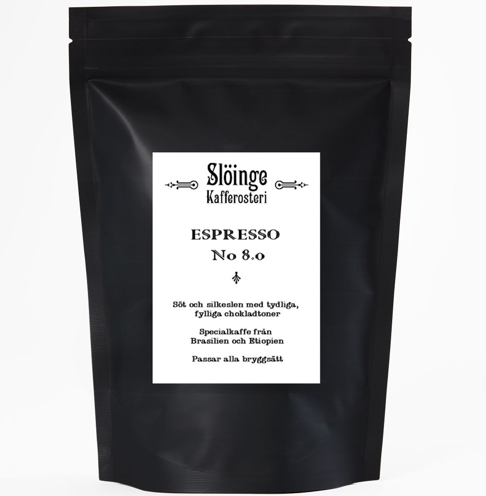 Slöinge kafferosteri - Espresso No 8.0  - Mörkrostade hela kaffebönor - 250g