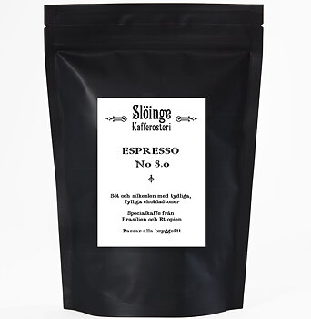 Slöinge kafferosteri - Espresso No 8.0  - Mörkrostade hela kaffebönor - 250g