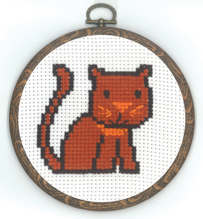 My First Kit Tavla korsstygn Katt