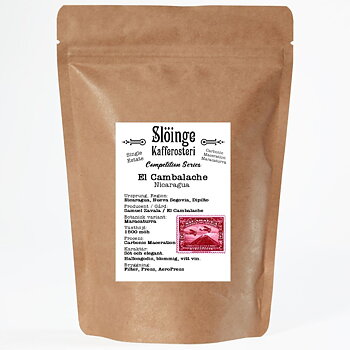 Slöinge kafferosteri - El Cambalache Carbonic Maceration Maracaturra - Nicaragua - Mellanrostade hela kaffebönor - 250g