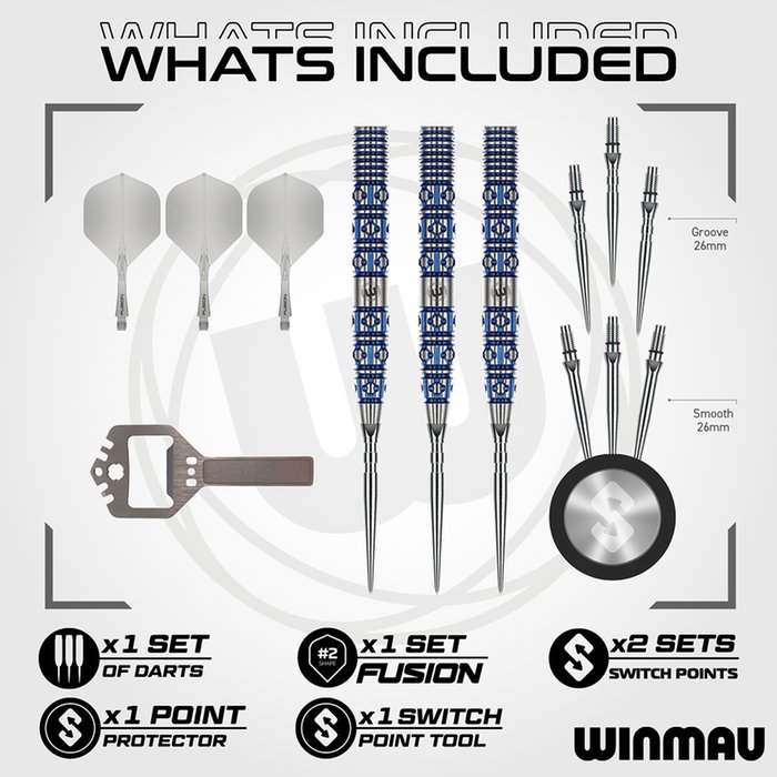 Winmau Lunaris Switch Point Darts - Tapered - 3