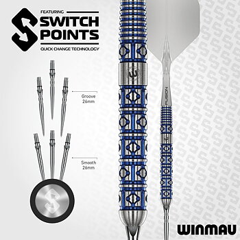 Winmau Lunaris Switch Point Darts - Parallel 23g