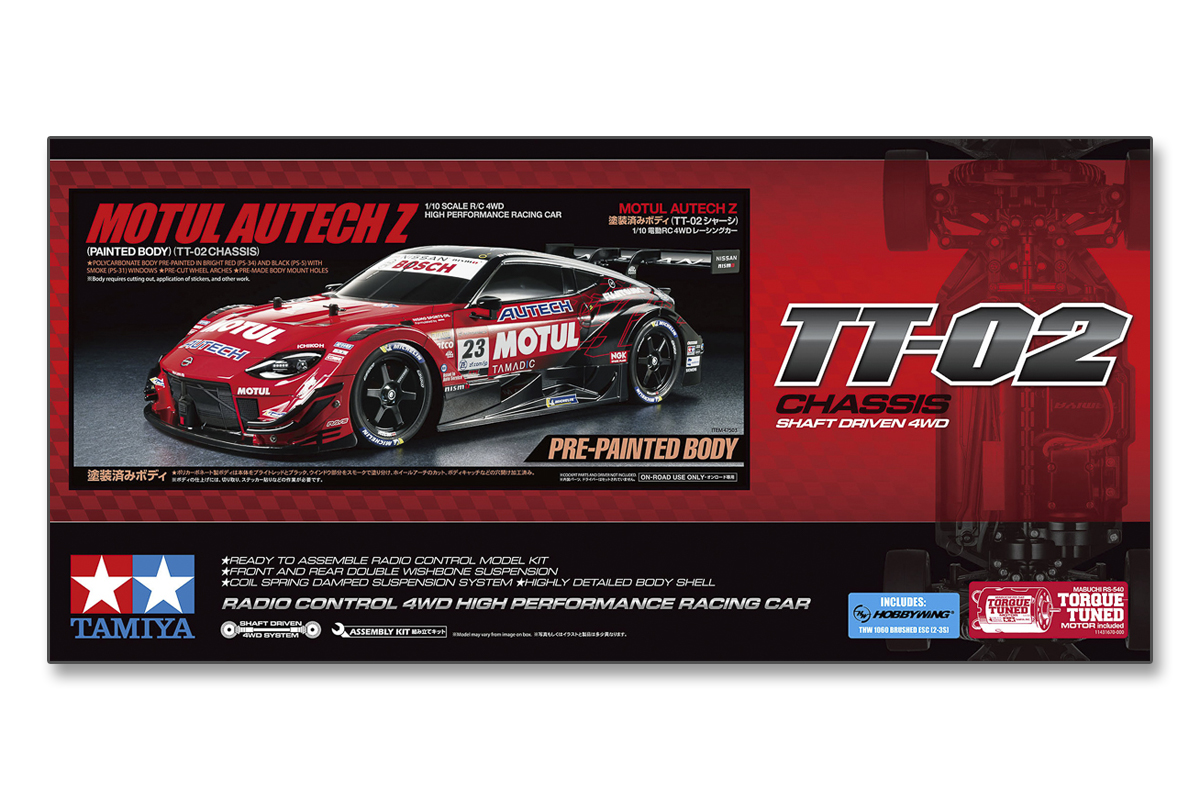 Tamiya 47503 1/10 R/C Motul Autech Z (Painted Body) (TT-02) - 2