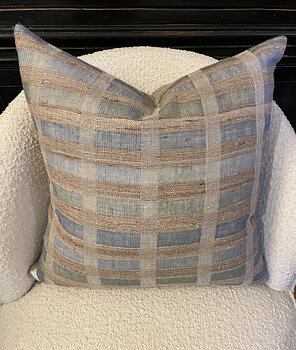 Kuddfodral soft blå/ beige