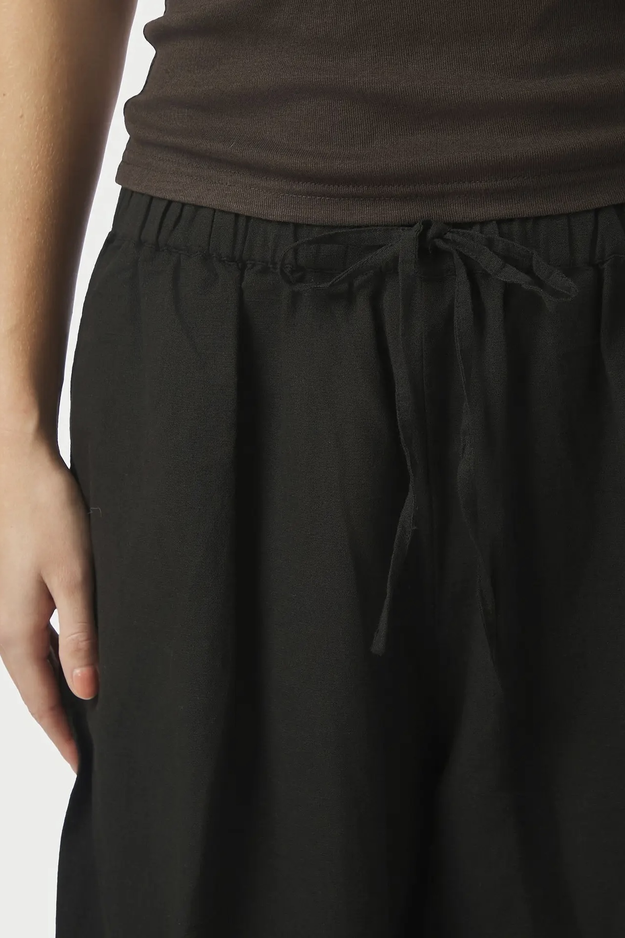 Neo Noir &nbsp;- Roxane Balloon Linen Pants Black - 6
