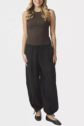 Neo Noir &nbsp;- Roxane Balloon Linen Pants Black