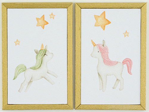 Barn tavla,  guldram 2-pack