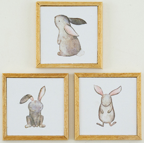 Child painting, gold frame 3-pack