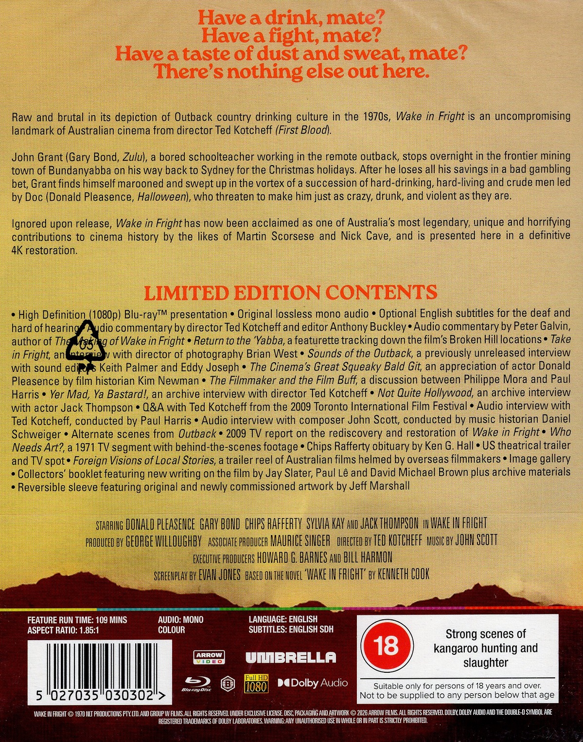 Wake In Fright (Limited Edition) (ej svensk text) (Blu-ray) - 2
