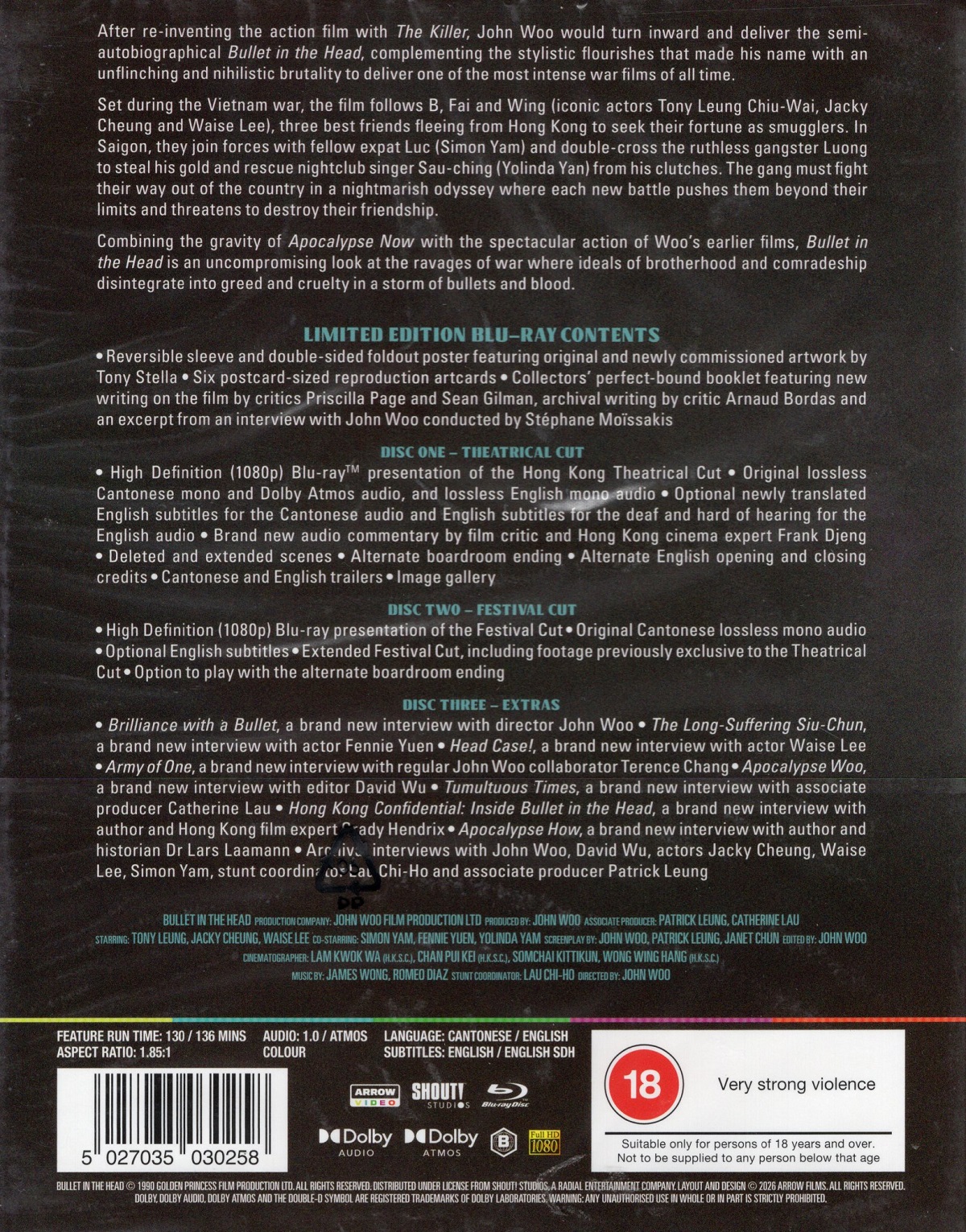 Bullet In the Head (Limited Edition) (ej svensk text) (Blu-ray) - 2