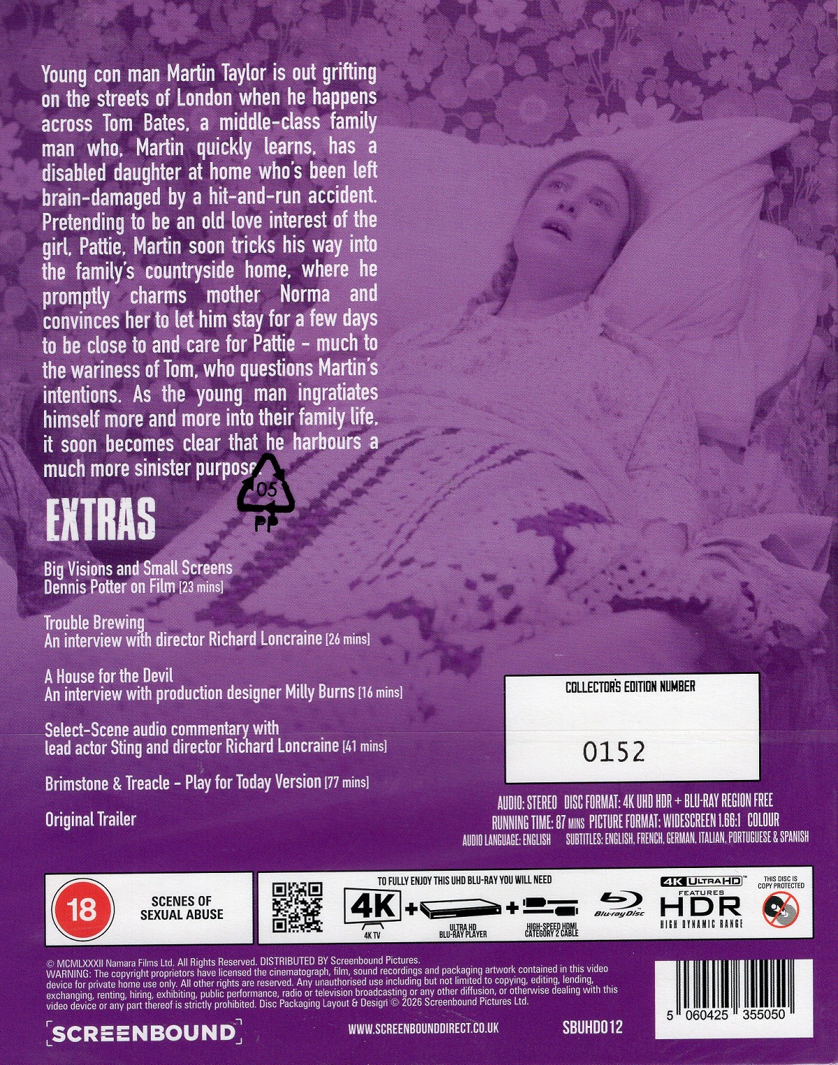 Brimstone & Treacle (Limited Edition) (ej svensk text) (4K Ultra HD + Blu-ray) - 2