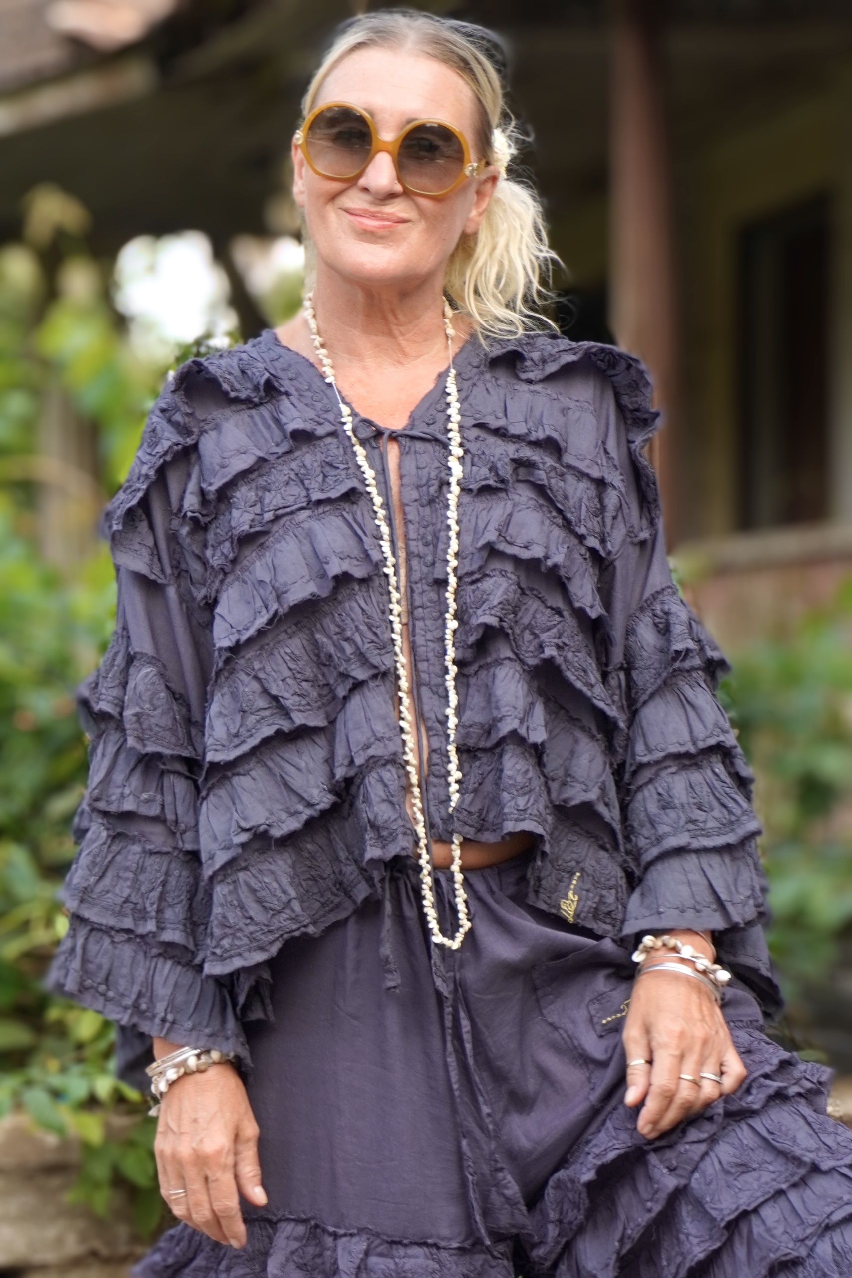 VOLARE COTTON BOLERO CHARCOAL 