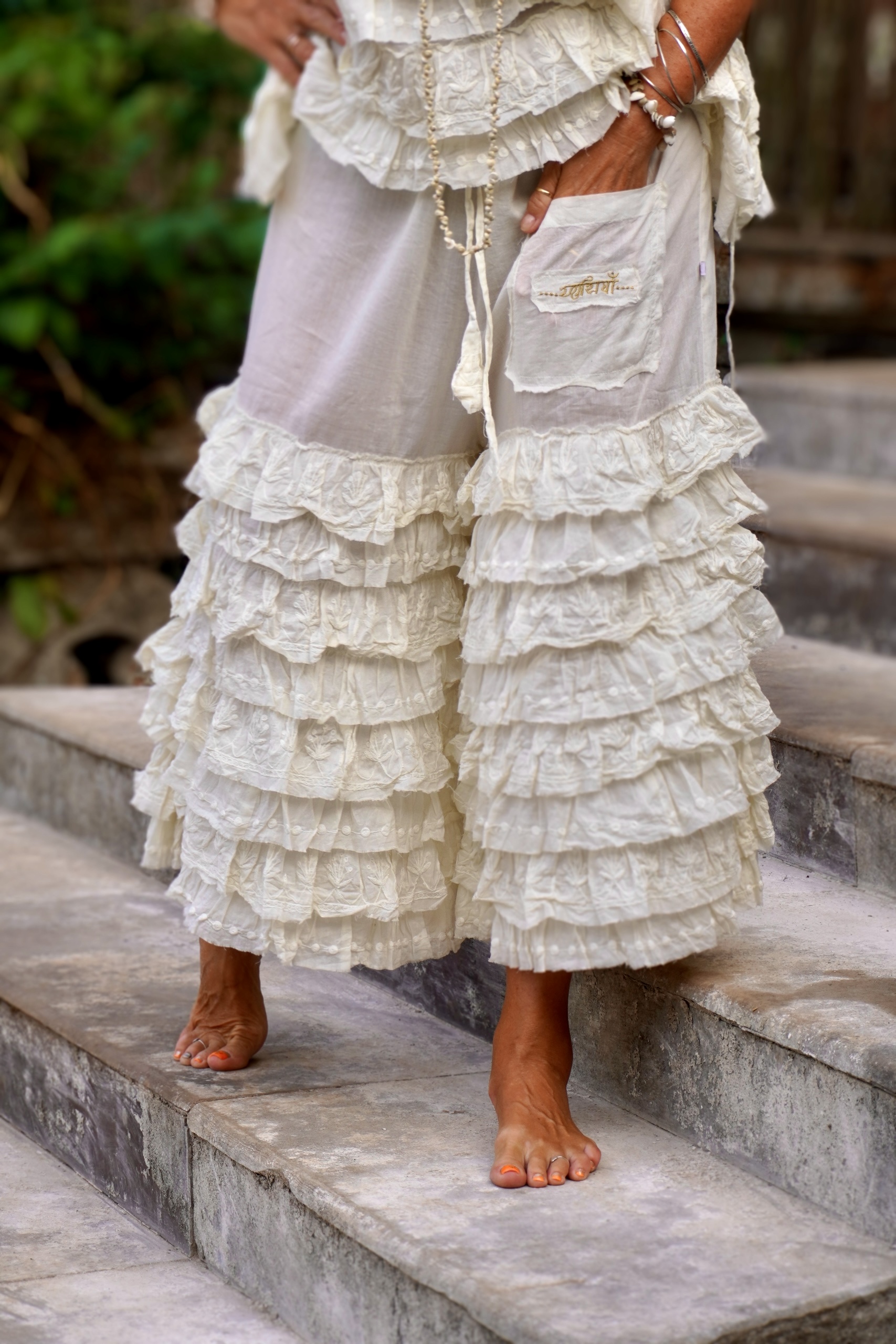 VOLARE COTTON PANT CREAM 