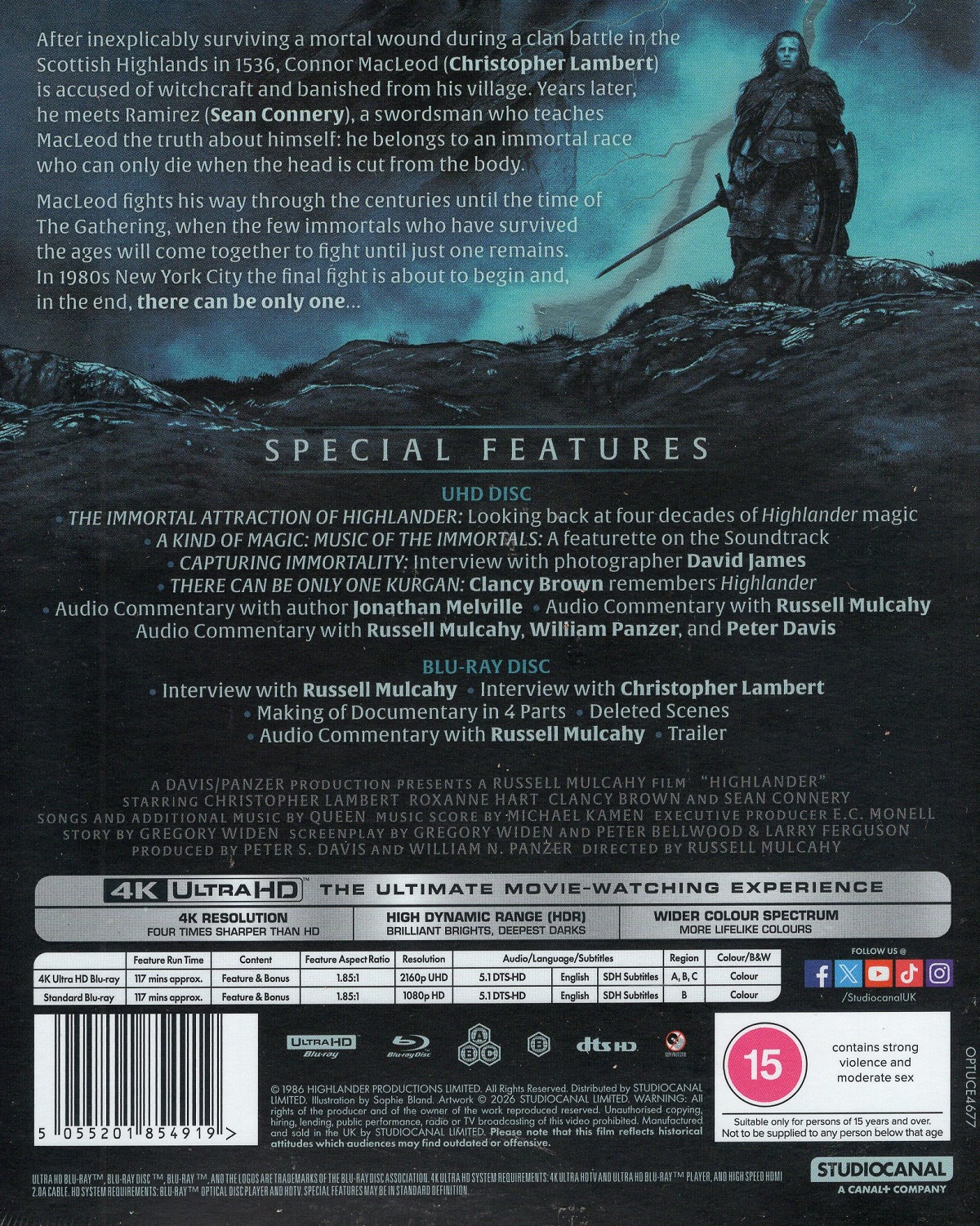 Highlander (Limited Edition) (ej svensk text) (4K Ultra HD + Blu-ray) - 2