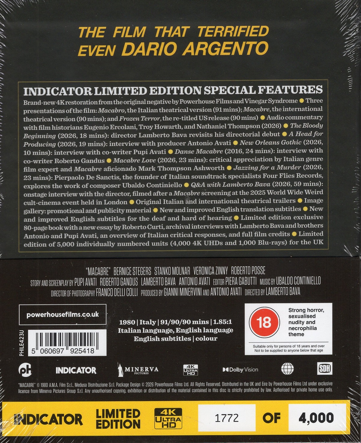 Macabre (Limited Edition) (ej svensk text) (4K Ultra HD) - 2