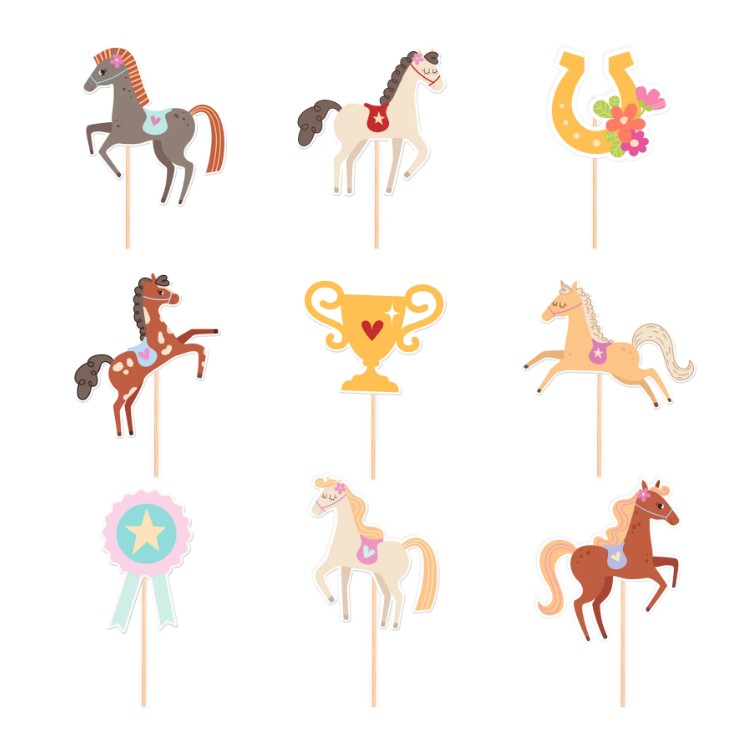 Cake picks - Hästar