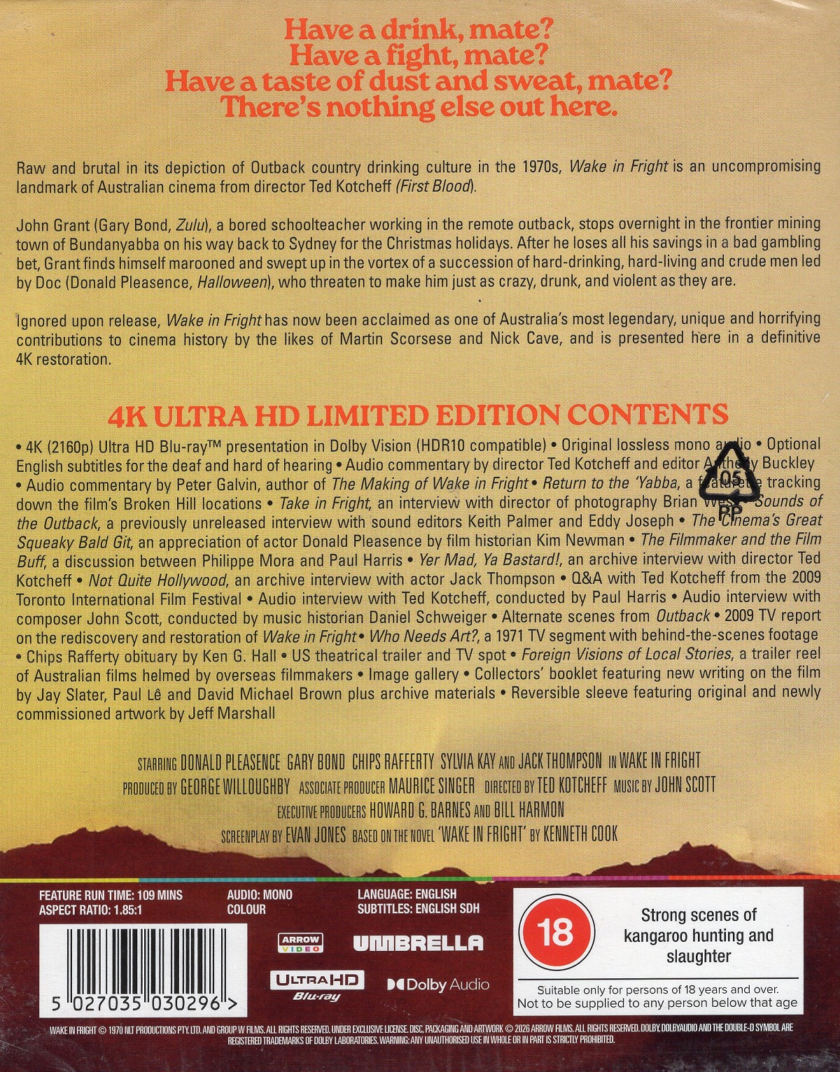 Wake In Fright (Limited Edition) (ej svensk text) (4K Ultra HD) - 2