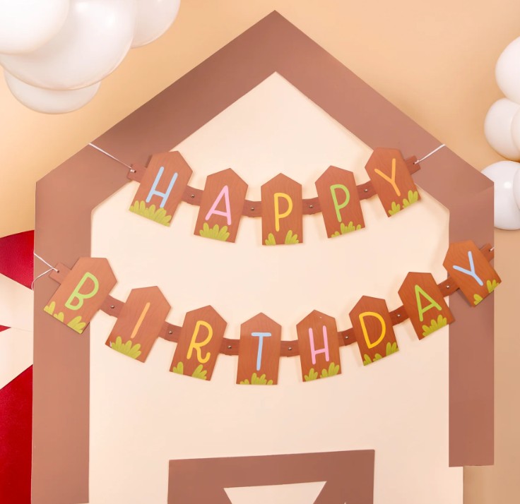 Banner - Happy Birthday - Bondgård