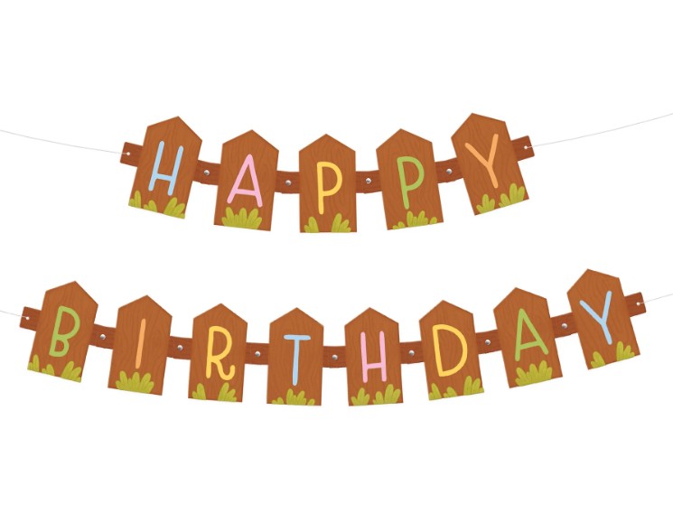Banner - Happy Birthday - Bondgård - 3