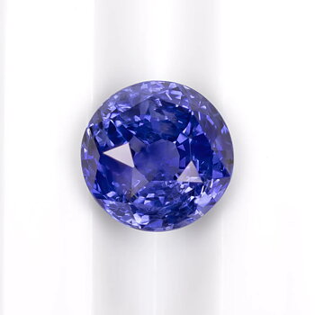 Lyxig 4 mm rund naturlig äkta blå safir ifrån Ceylon, Sri Lanka