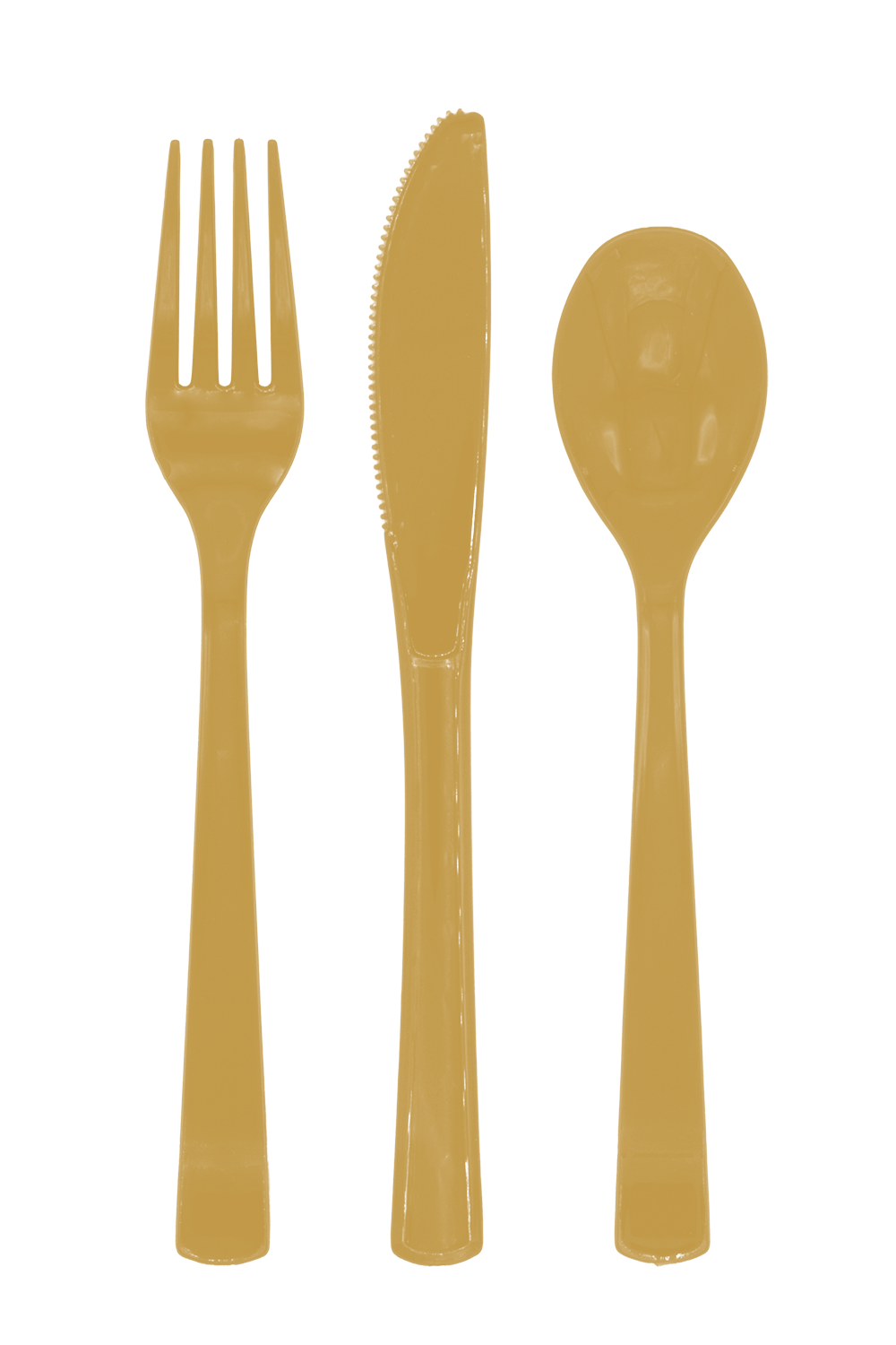 Plastbestick - Guld (18-pack)
