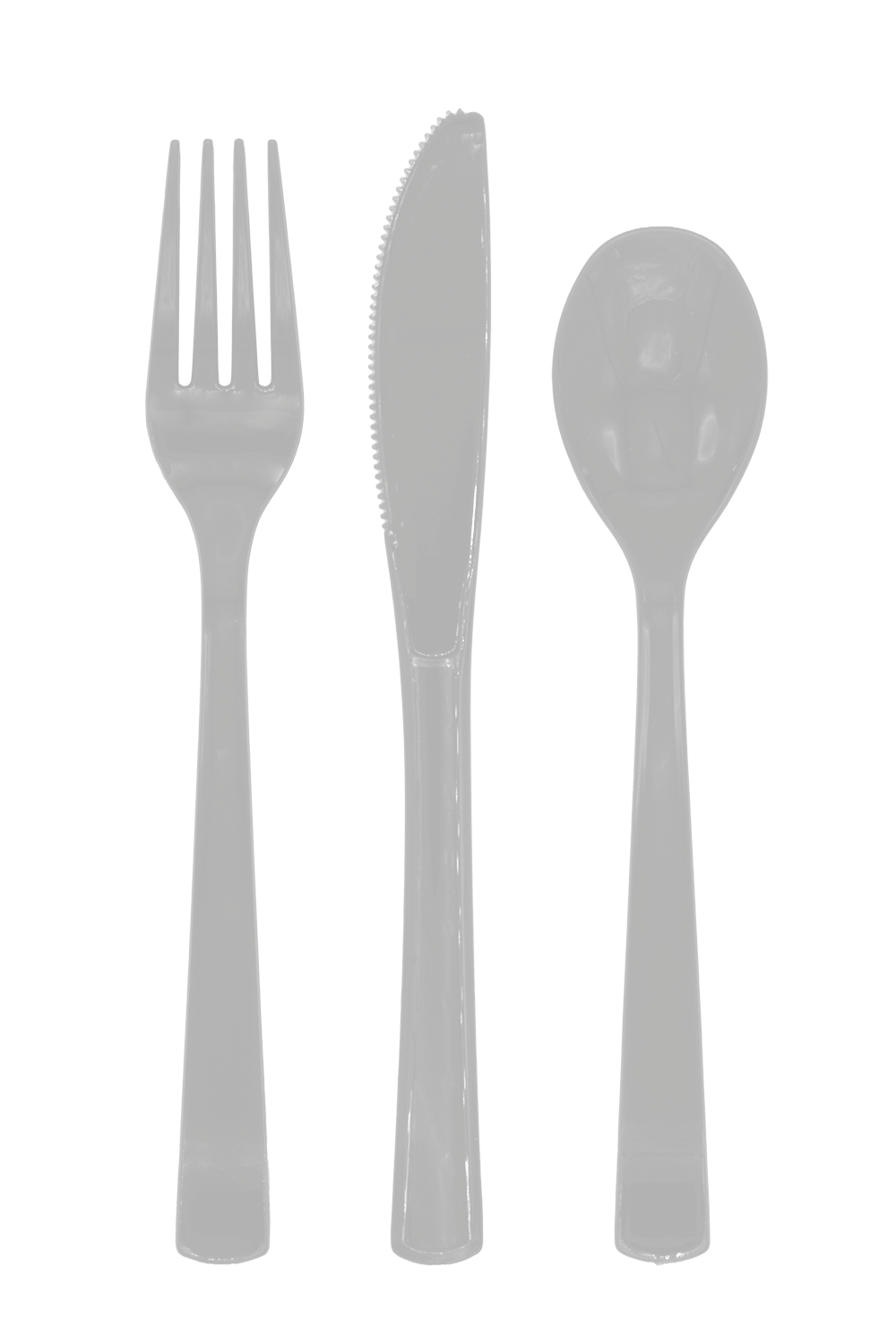 Plastbestick - Silver (18-pack)