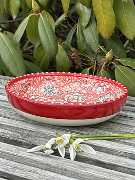 Florencia låg skål röd (s)