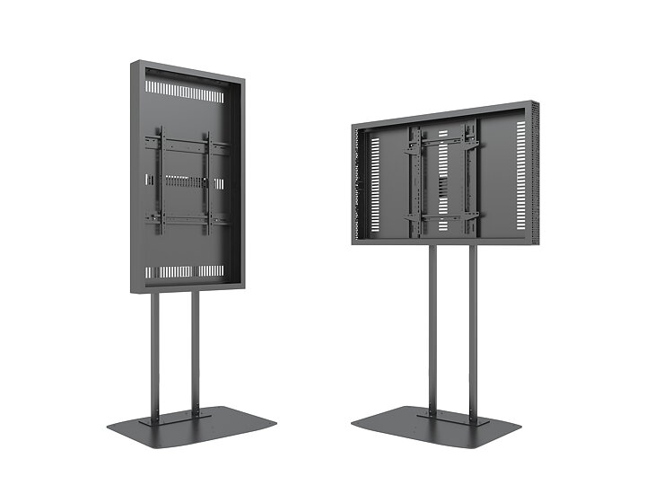 M Pro Series Enclosure 55" Dual Pole Floorbase High Brightness