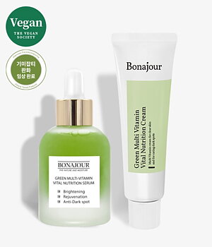 BONAJOUR - GREEN MULTI-VITAMIN SERUM 30ML  & NUTRITION CREAM 50ML