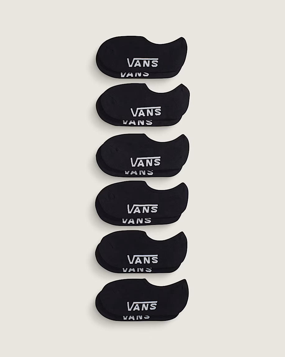 Vans Classic No Show Strumpor 6-Pack Black