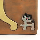Dagny Zachrisson (1960s) Wall Plaque with Large and Small Cat 27 cm (2)