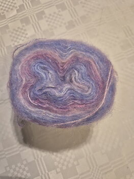 Poppis, print garn,  3105 Lila/rosa/blå, 50gr, Gjestal Garn