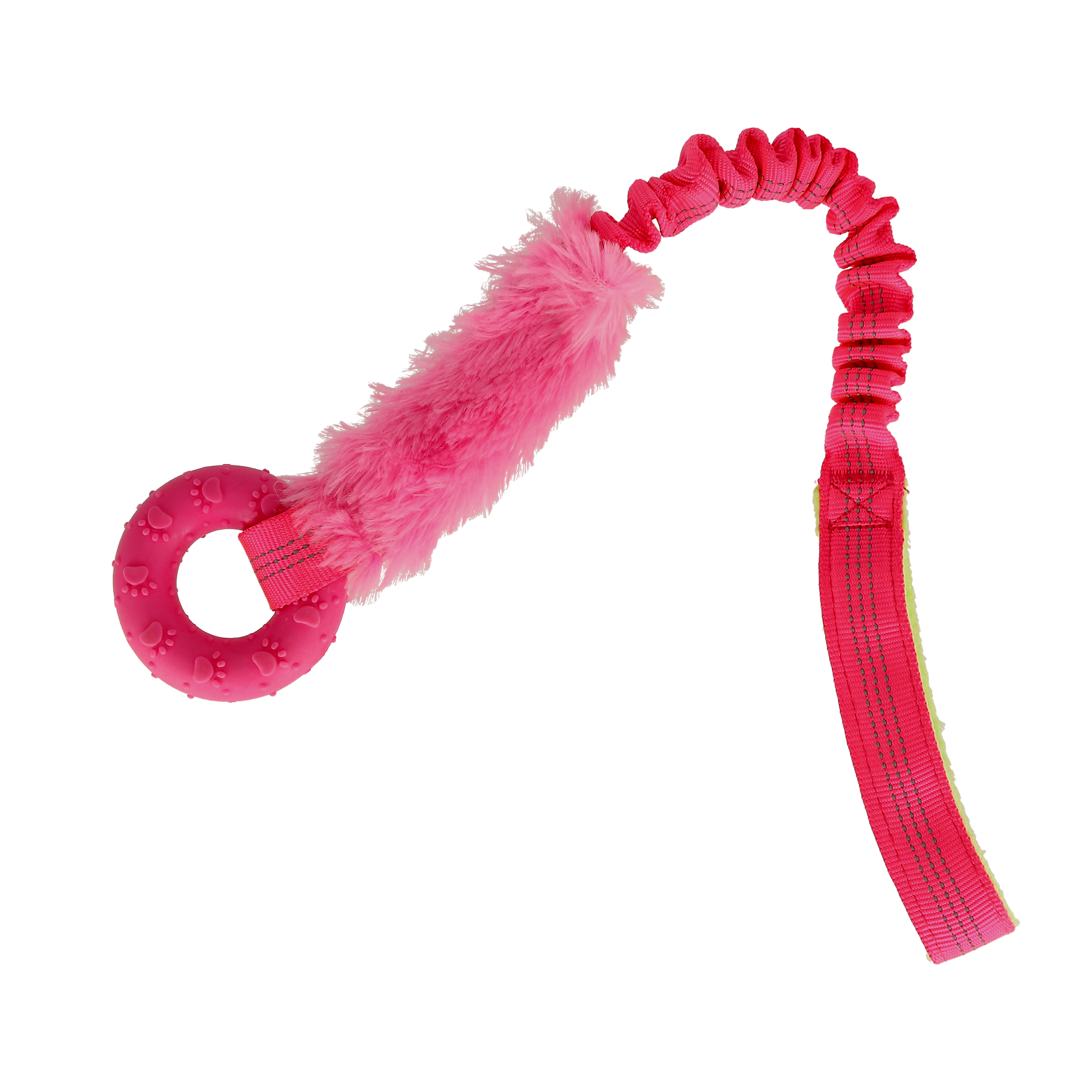 Dogman Leksak Bungee Päls & Ring 50cm PINK