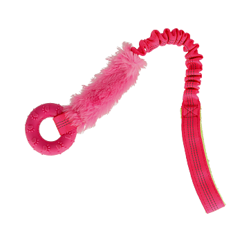 Dogman Leksak Bungee Päls & Ring 50cm PINK