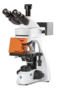 Euromex bScope fluorescensmikroskop trinokulärt 40–1000× med plan PLi-optik, 4 filter
