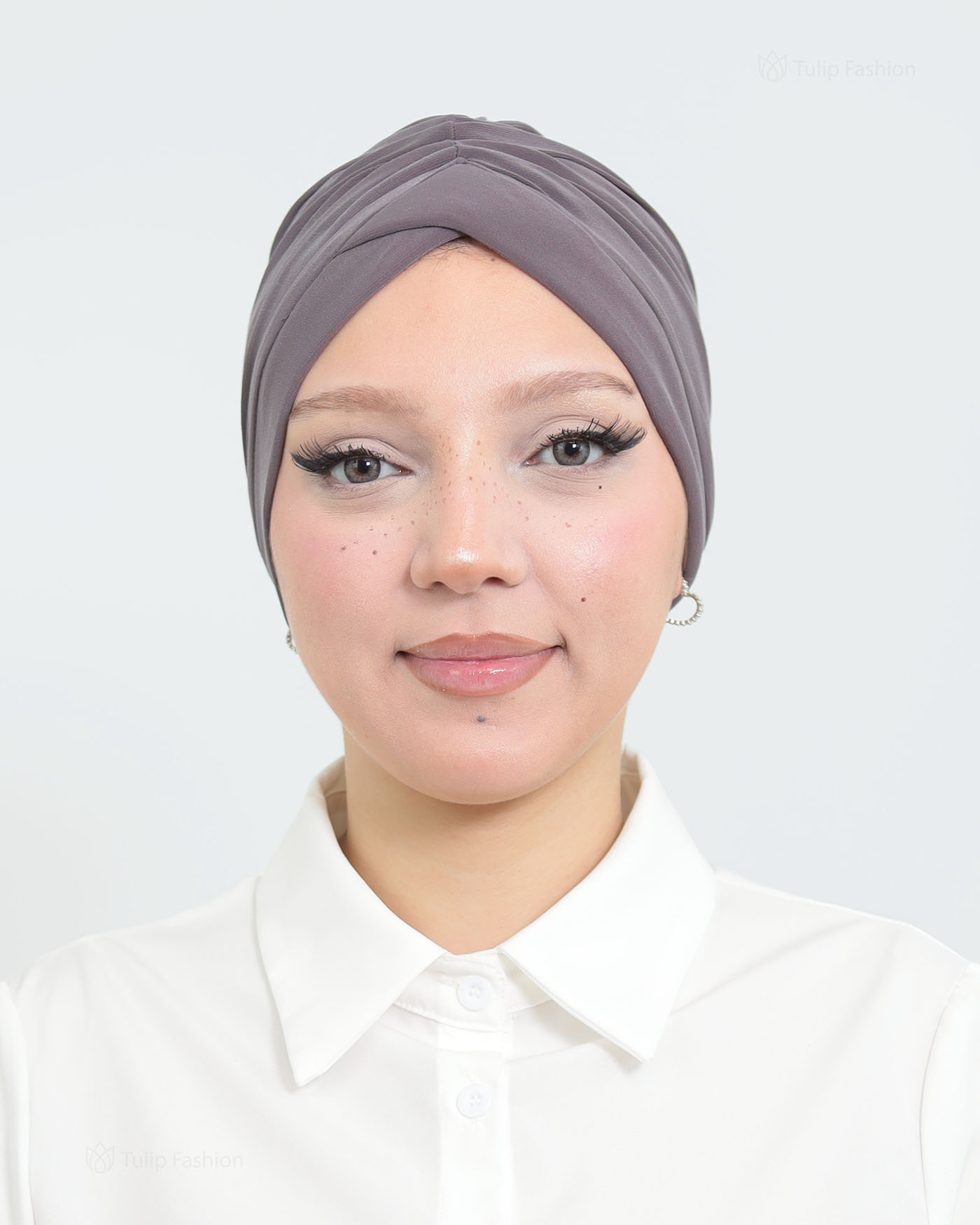 Turban - Stefana - Blågrå