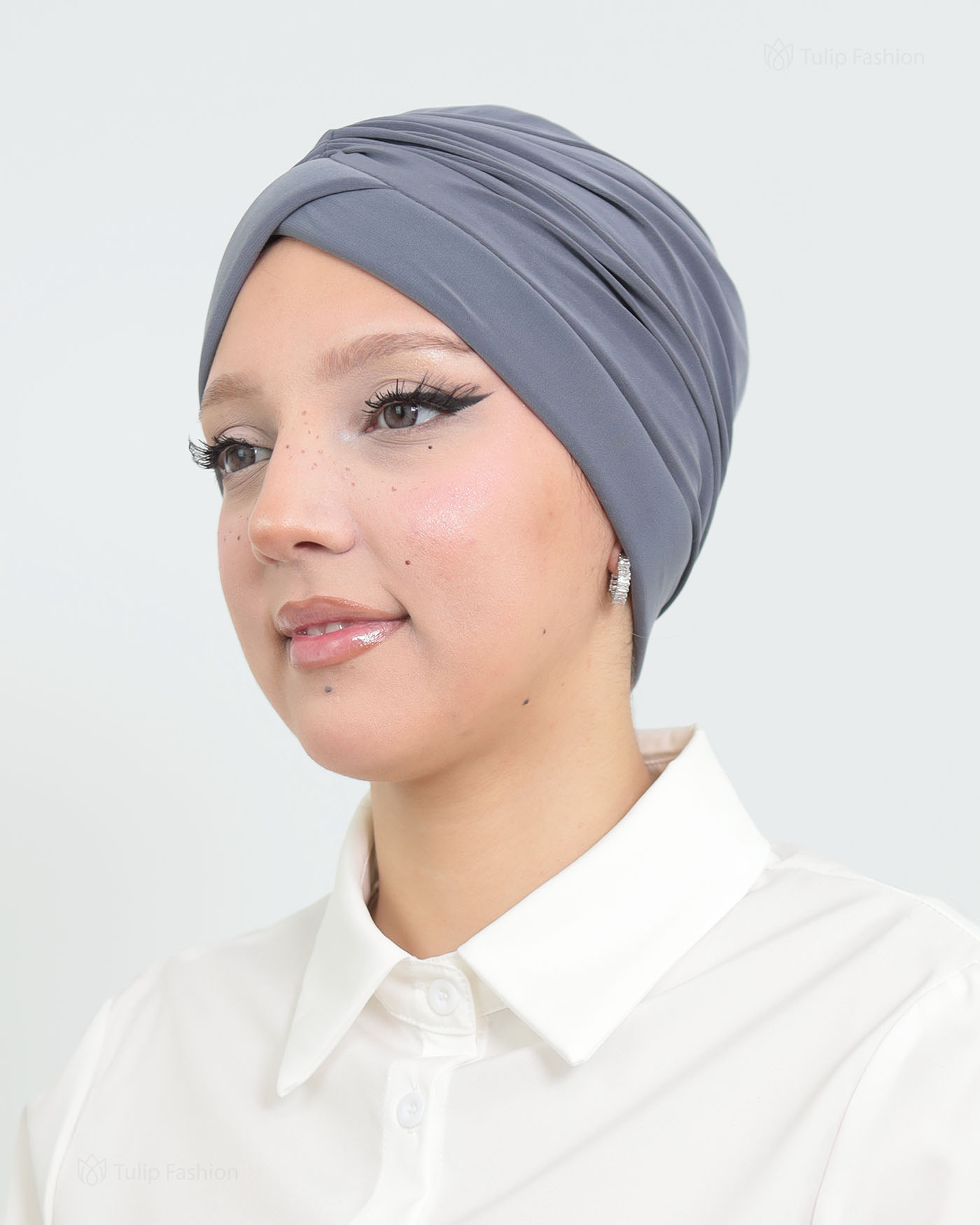 Turban - Stefana - Dunkelgrau - 3