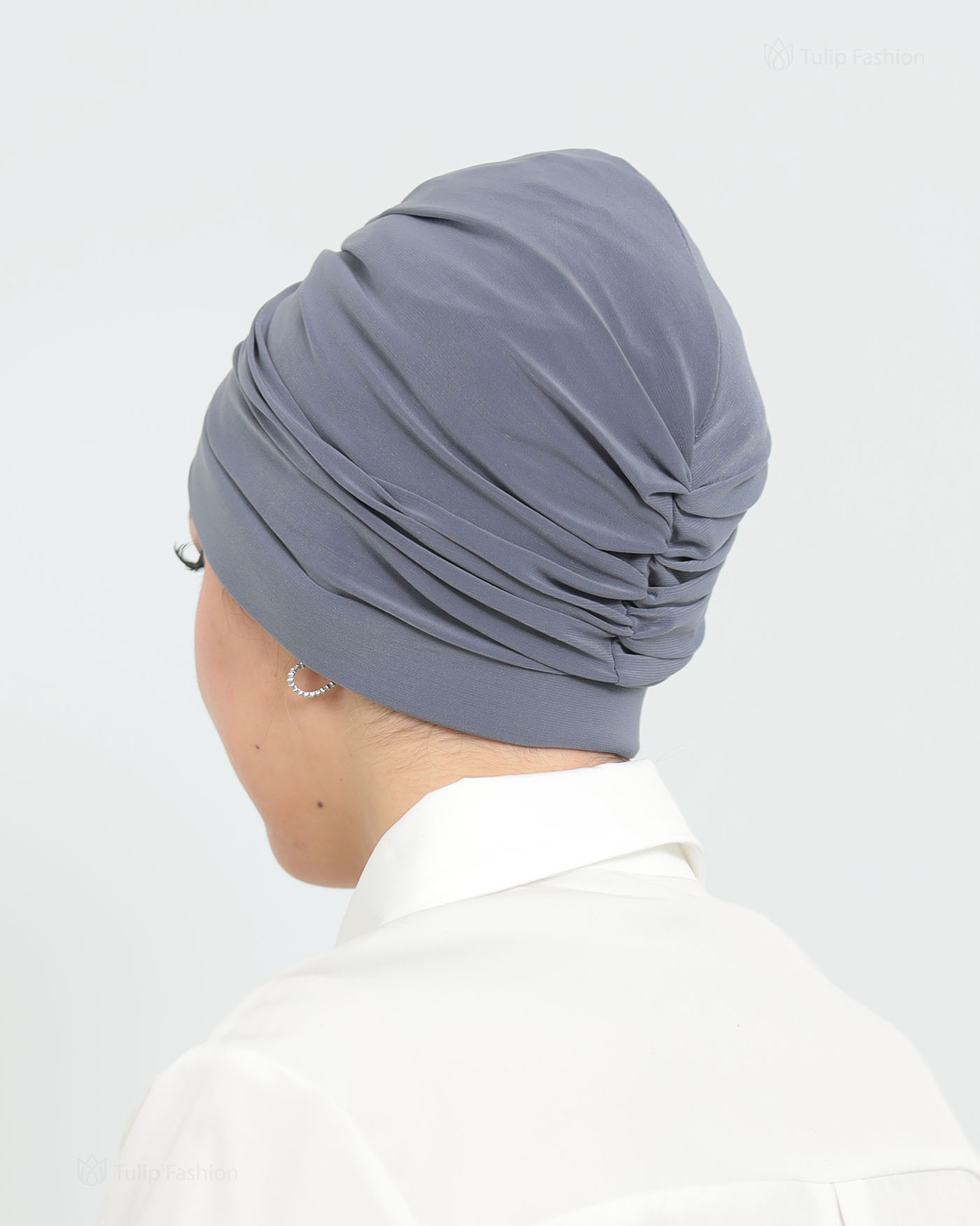 Turban - Stefana - Dunkelgrau - 4