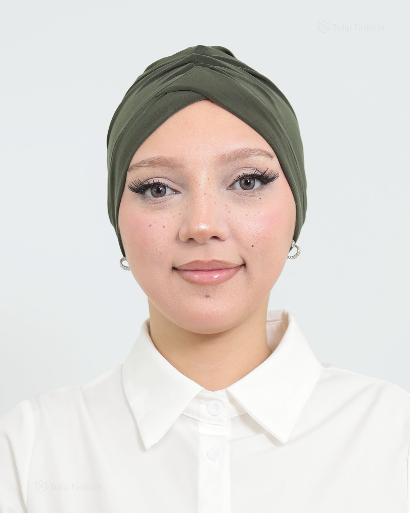 Turban - Stefana - Olivgrön