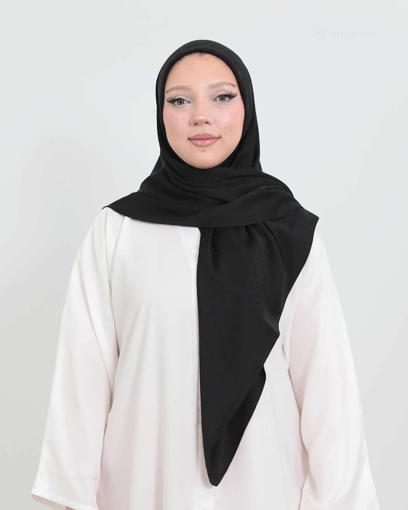 Hijab - Square Viskon 120 cm - Black