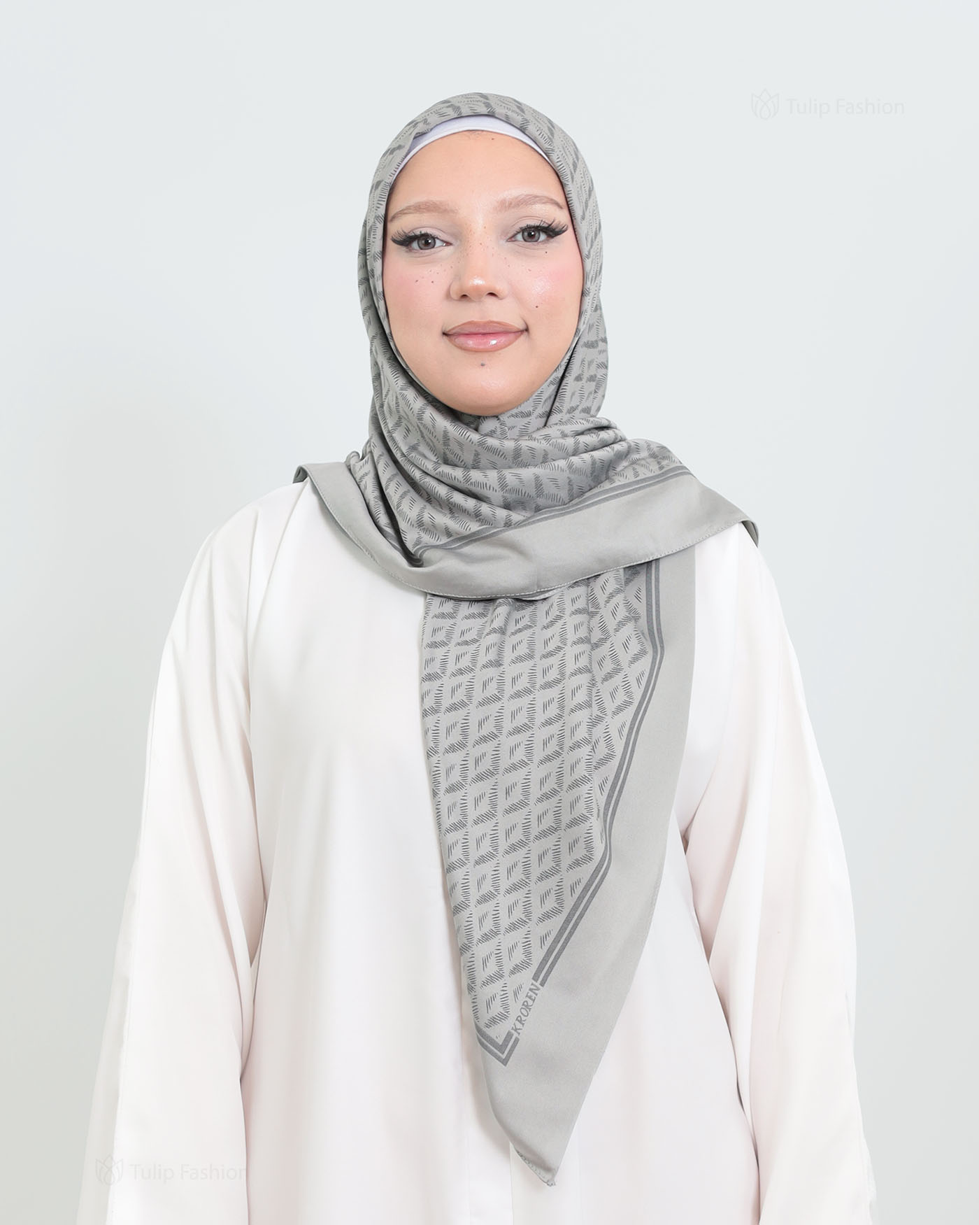 Hijab - Square Viskon 120 cm - Gray