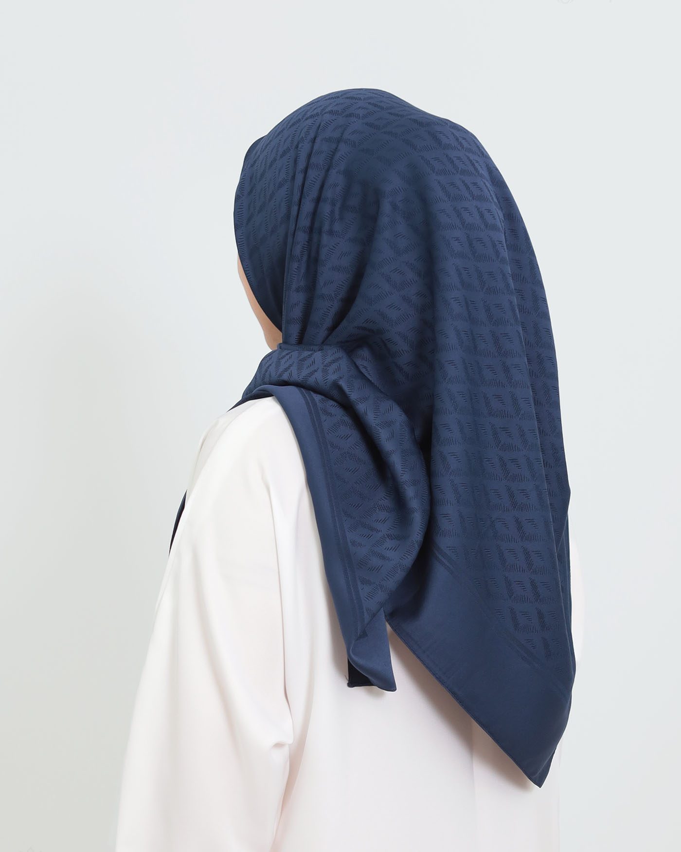 Hijab - Square Viskon 120 cm - Midnight Blue - 3