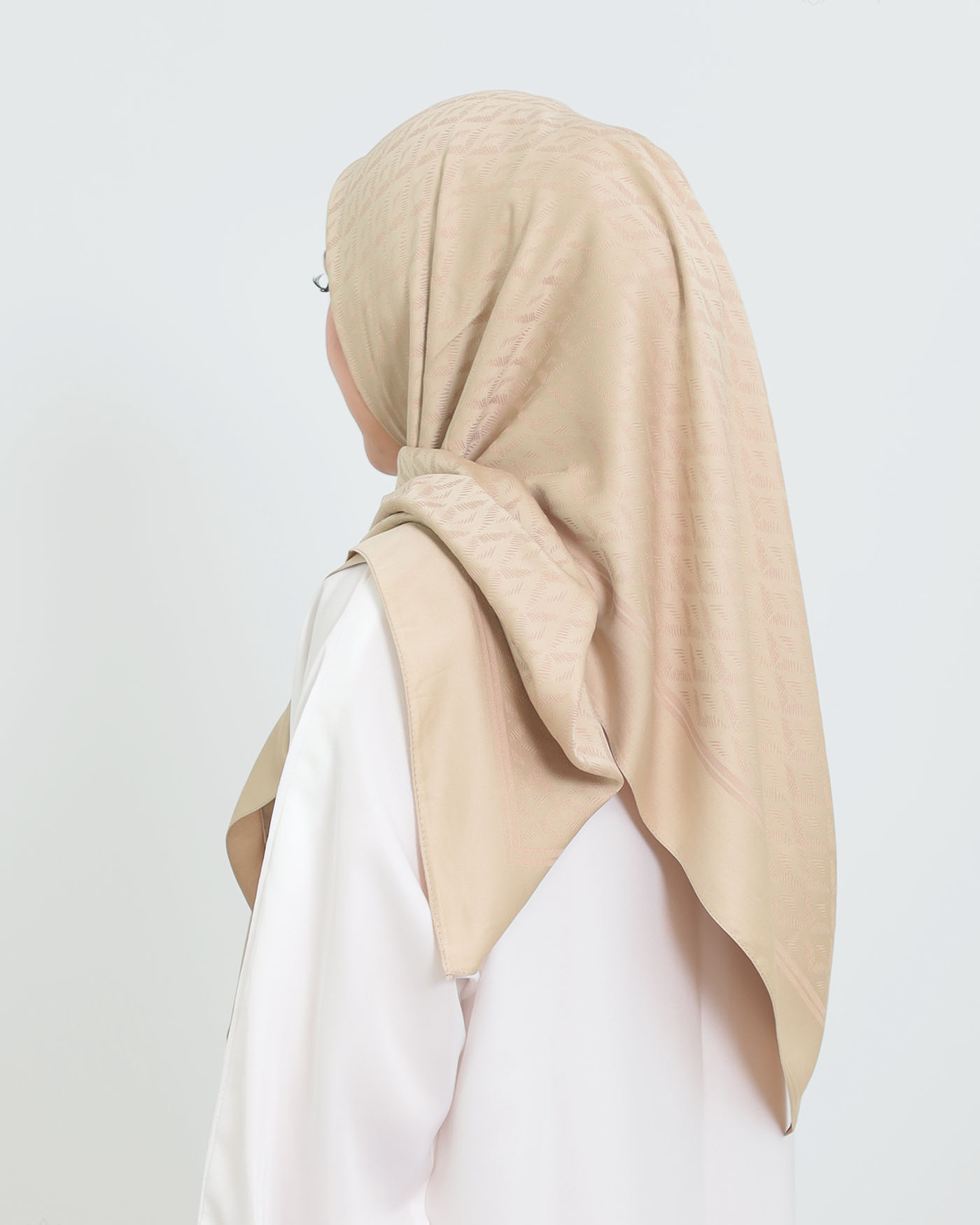 Hijab - Square Viskon 120 cm - Beige - 3
