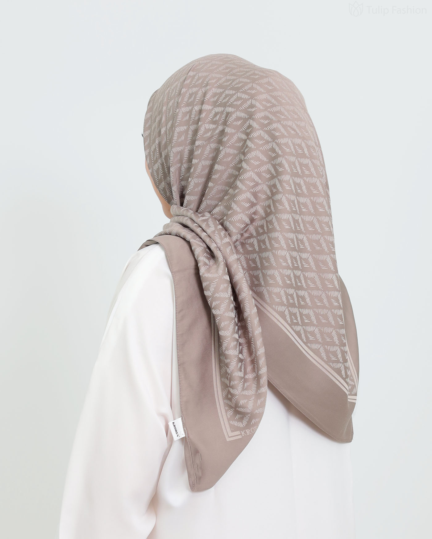 Hijab - Square Viskon 120 cm - Taupe - 3