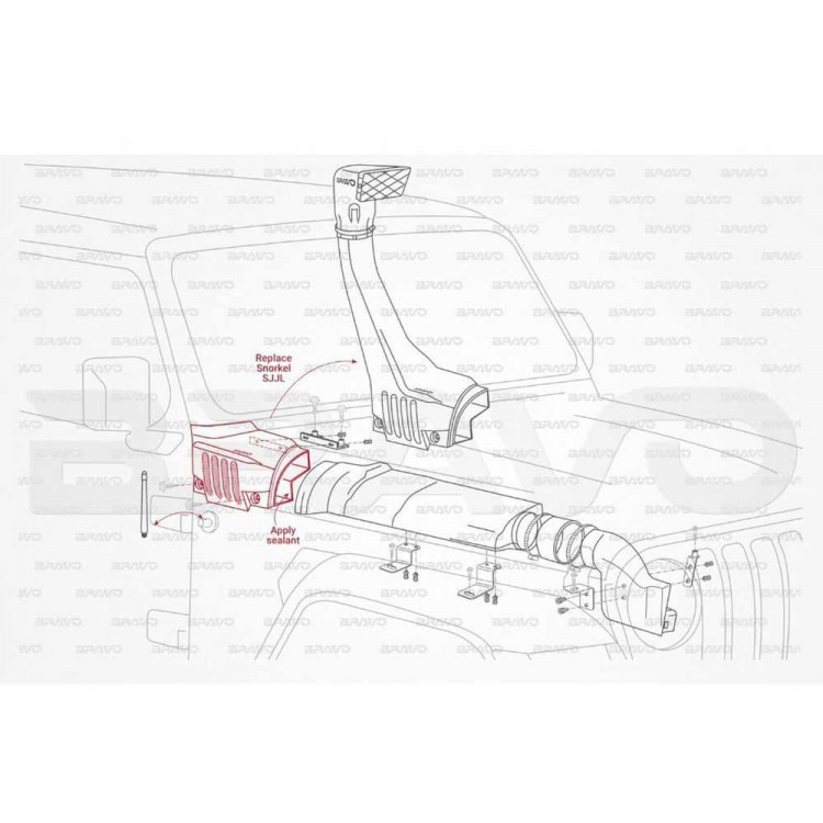 Bravo Low Air Intake Kit - Jeep JL & JLU - 3