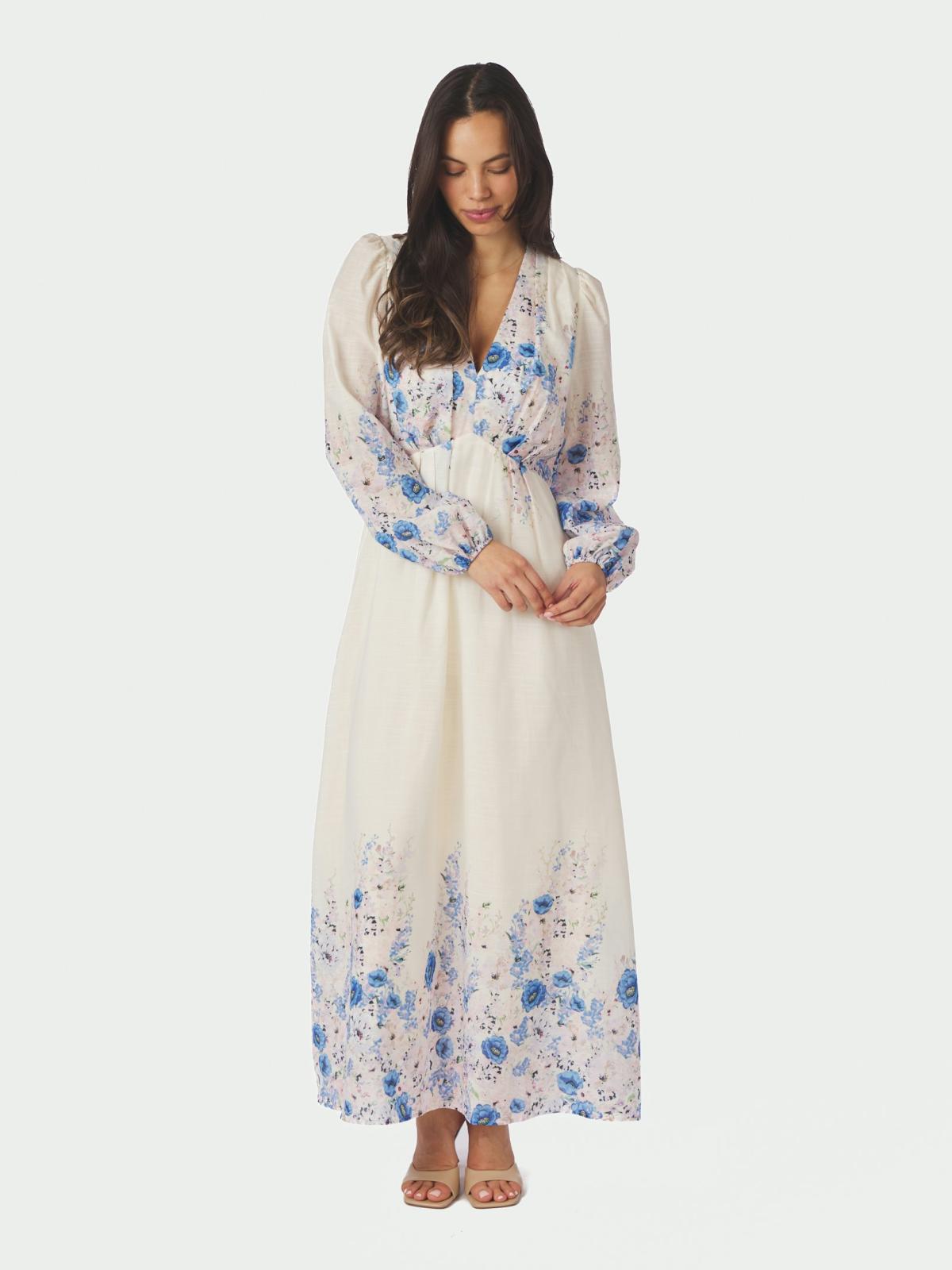 Neo Noir Silfi Flower Print Dress, Blue - 7